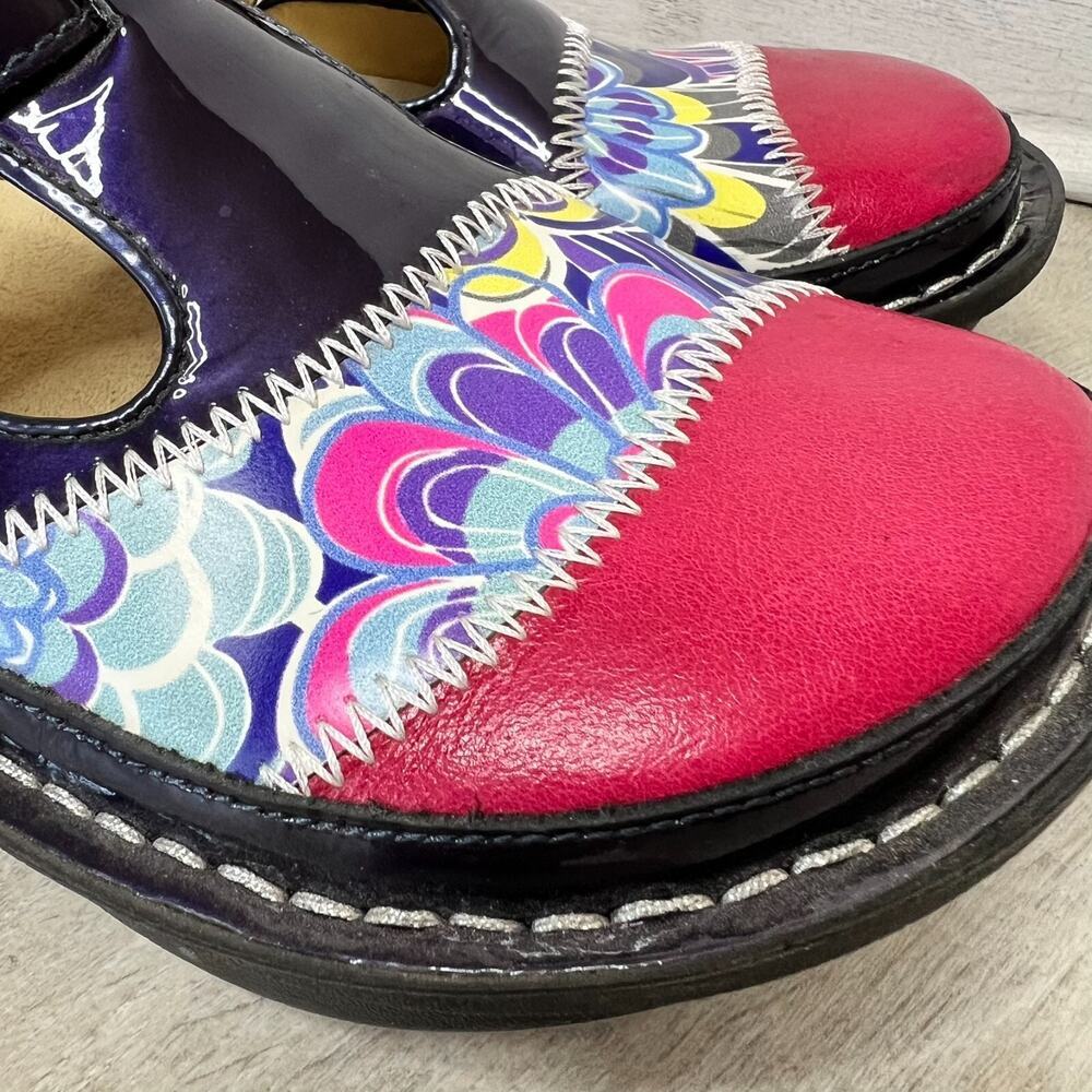 Alegria Shoes Womens Size 4.5 / 35 Classicdigo Zig Zag Clog Style Nursing - Picture 6 of 16